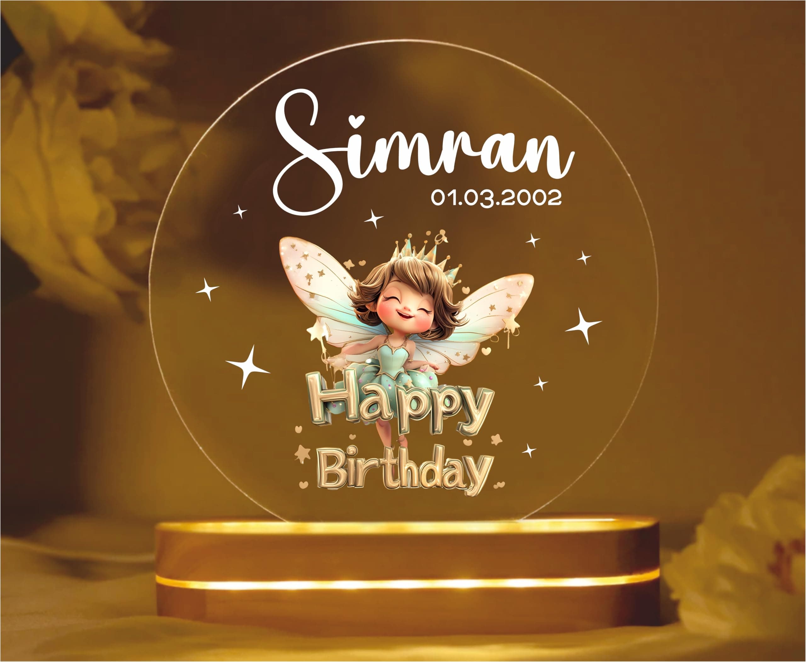 PRINTHUA Personalized LED Night Table Lamp with Custom Name, Unique Gift for ...