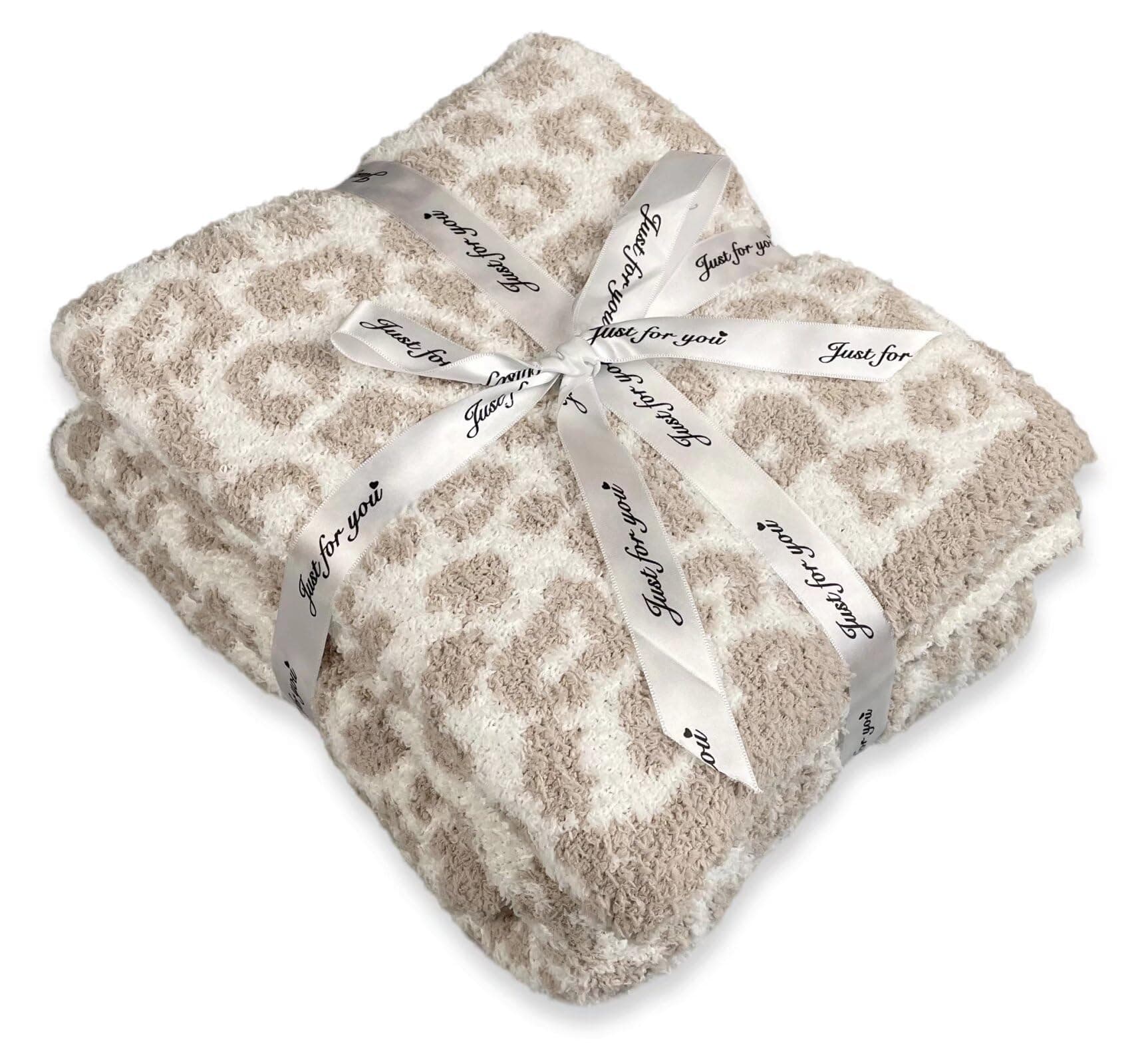 Ultra Soft Leopard Throw Blanket for Couch, Lightweight Warm Fluffy Reversible Cream Cheetah Throw Blanket for Sofa Bed Decor, Beige