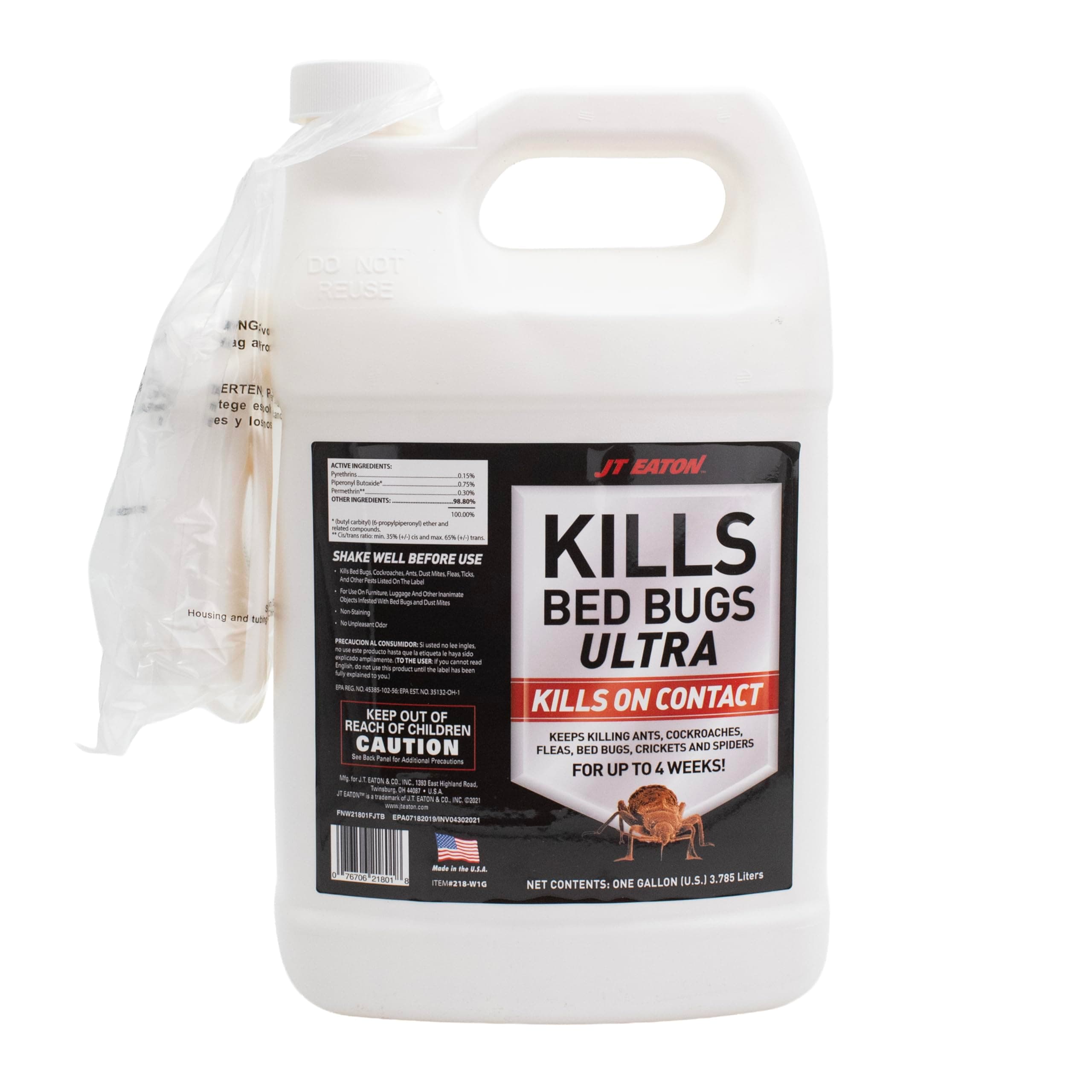 Kills Bed Bugs Ultra Spray, Water-Based Bed Bug & Insect Killer – Professional-Grade, Gallon with Sprayer