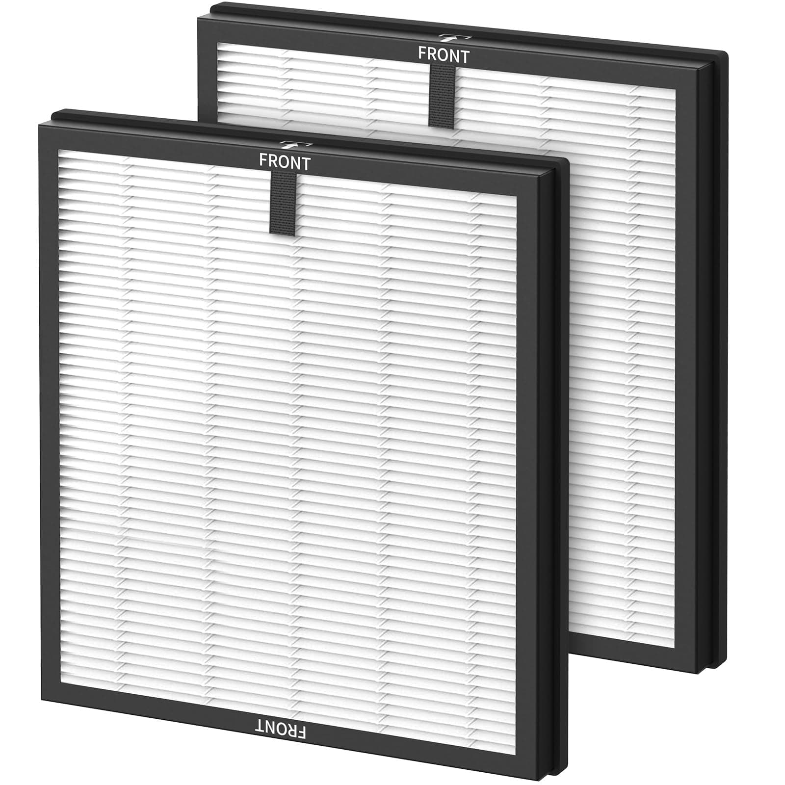 2 Pack HY4866 H13 True HEPA Replacement Filte r for MORENTO HY4866 Air Purifie r, with 360° 3-Stage Filtration for Dust, Pet Dander, Smoke, Pollen for Bedroom and Office