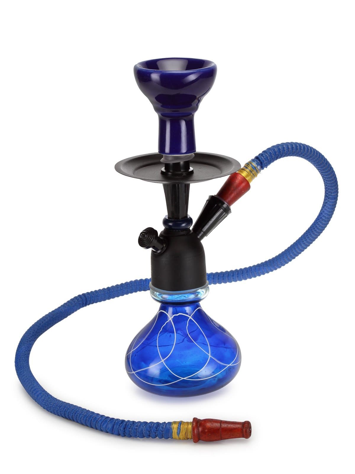 Basement Bazaar Bumrah Glass Hookah (30.48 cm, Blue)