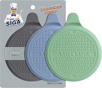 - MR.SIGA Silicone Bathtub Stopper Shower Sink Drain Stopper 5.1" Diameter Pack of 3