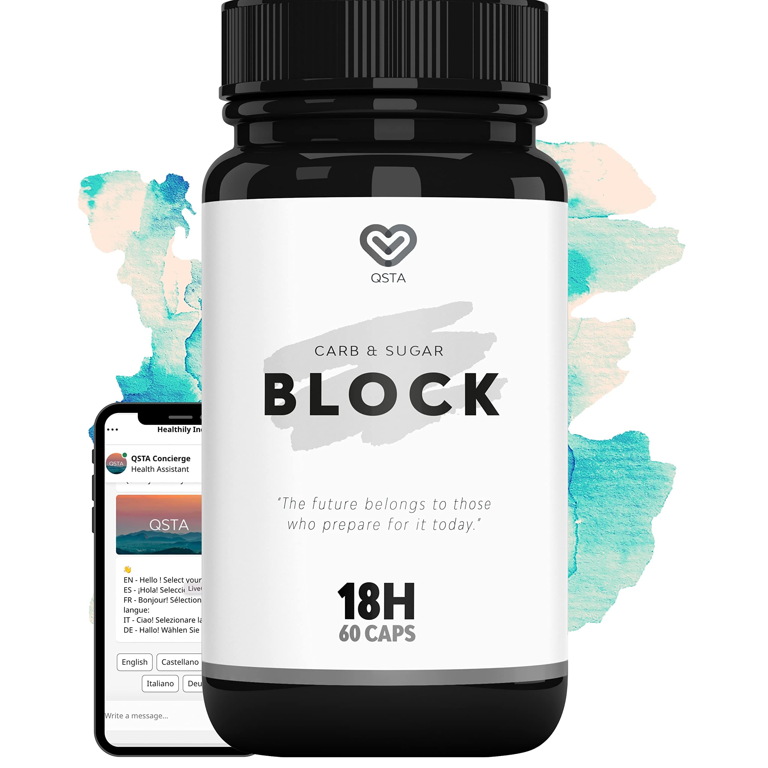 Keto Burn Max Tablets BLOCK (60 CAPS) | Keto Diet Max Power | Best Health Keto Pills | Protects Up to 18 Hours Limiting Absorption by 85% | Access to Experts Nutritionists for Personal Guide