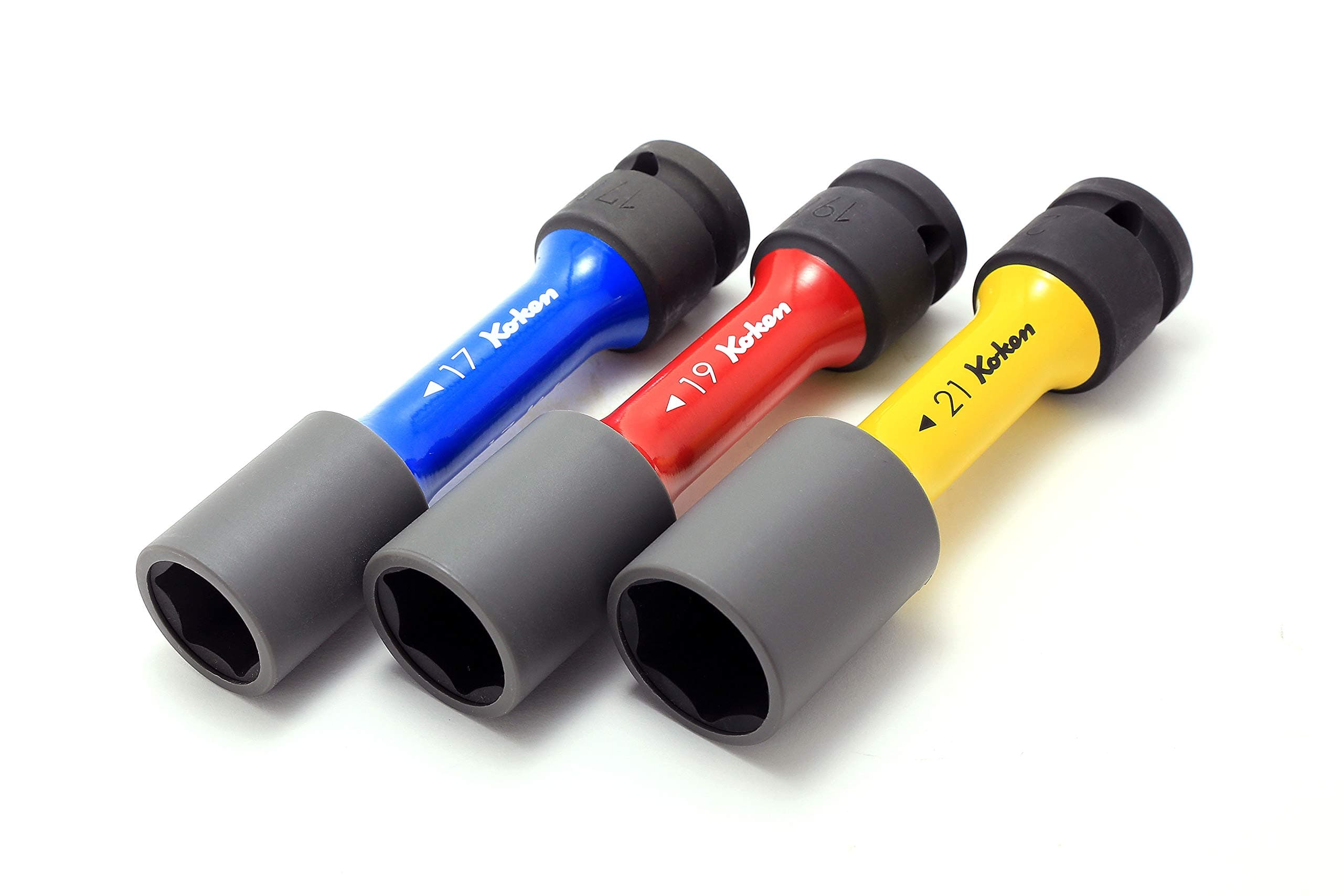 Koken 14201M 1/2-inch (12.7 mm) SQ. Socket Set (Thin) for Impact Wheel Nuts, Set of 3