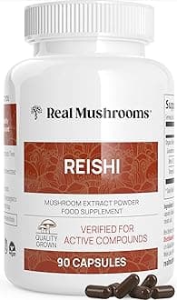 Reishi Capsules - Organic Mushroom Extract Supplement with Potent Red Reishi Mushroom for Longevity, Mood, Sleep, & Immune Support - Vegan Mushroom Supplement, Non-GMO, 90 Caps