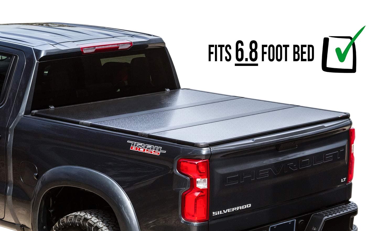 65-Series Hard Folding Tonneau - Easy-On/Easy-Off Solid Flip Bed Cover - Fits/Compatible with Ford F250/F350 SuperDuty (65-Series, 8.0ft Bed)