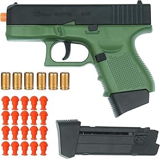 Dreamplay Shell Ejecting Toy Gun, Realistic Automatic Pull Back Action Shooting Games Education Model Toy for Kids Gifts