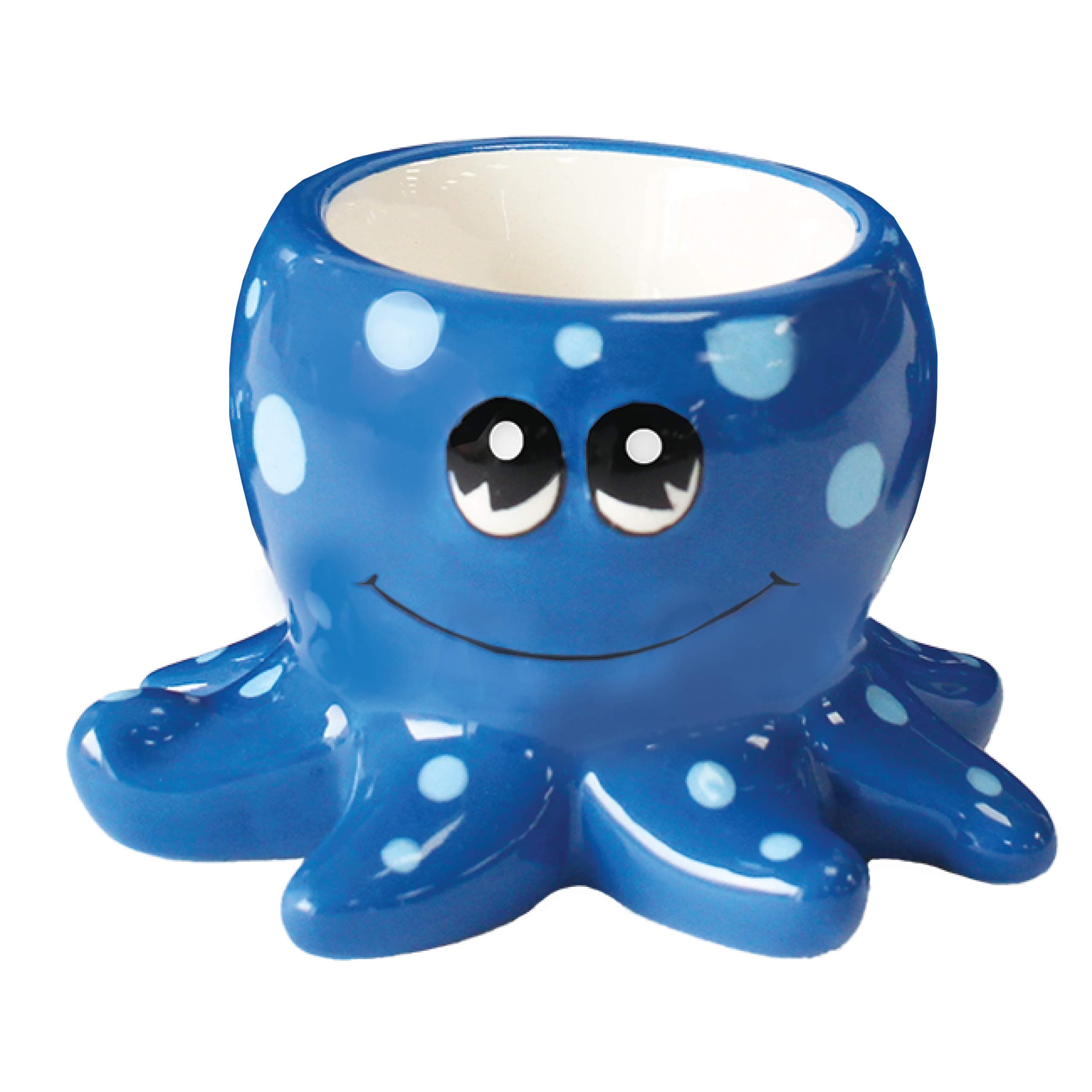 Egg Cup from Deluxebase – Octopus Ceramic Egg Holder, Cute Animal Shaped Boiled Egg Cups for Kids and Adults. Fun Novelty Gifts, Kitchen Decor and Tableware.