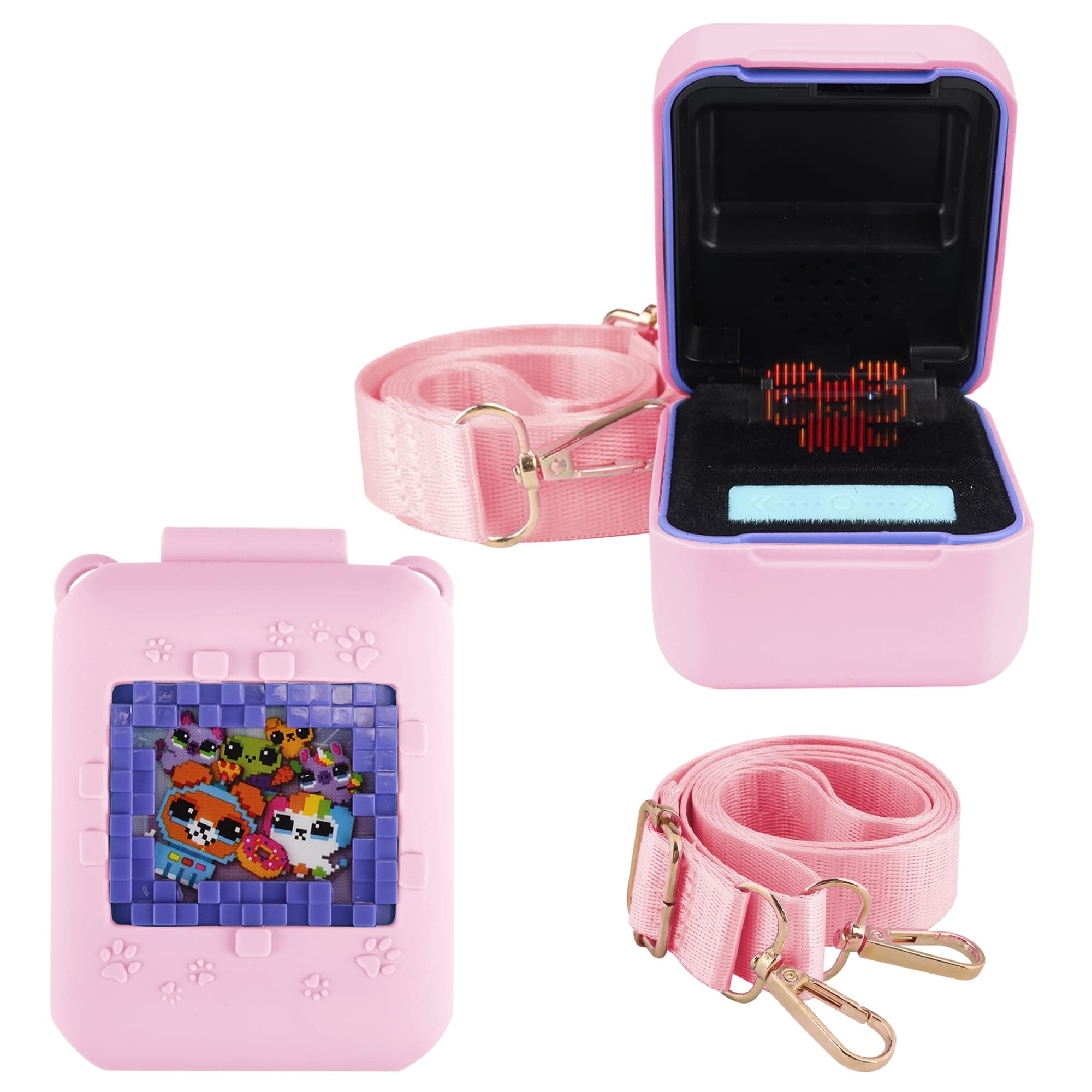 Silicone Cover Case with Lanyard for Bitzee Interactive Toy Digital Pet and Accessories