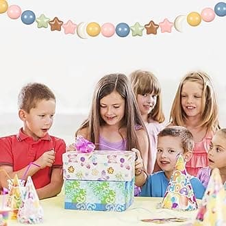 GOGOSO Ball Pit Balls Stars Moons Balls for Toddlers - Soft and Gentle Balls for Sensory Play and Exploration at Home or Ourdoor, Birthday Party Decoration (Pink Blue Coffee)