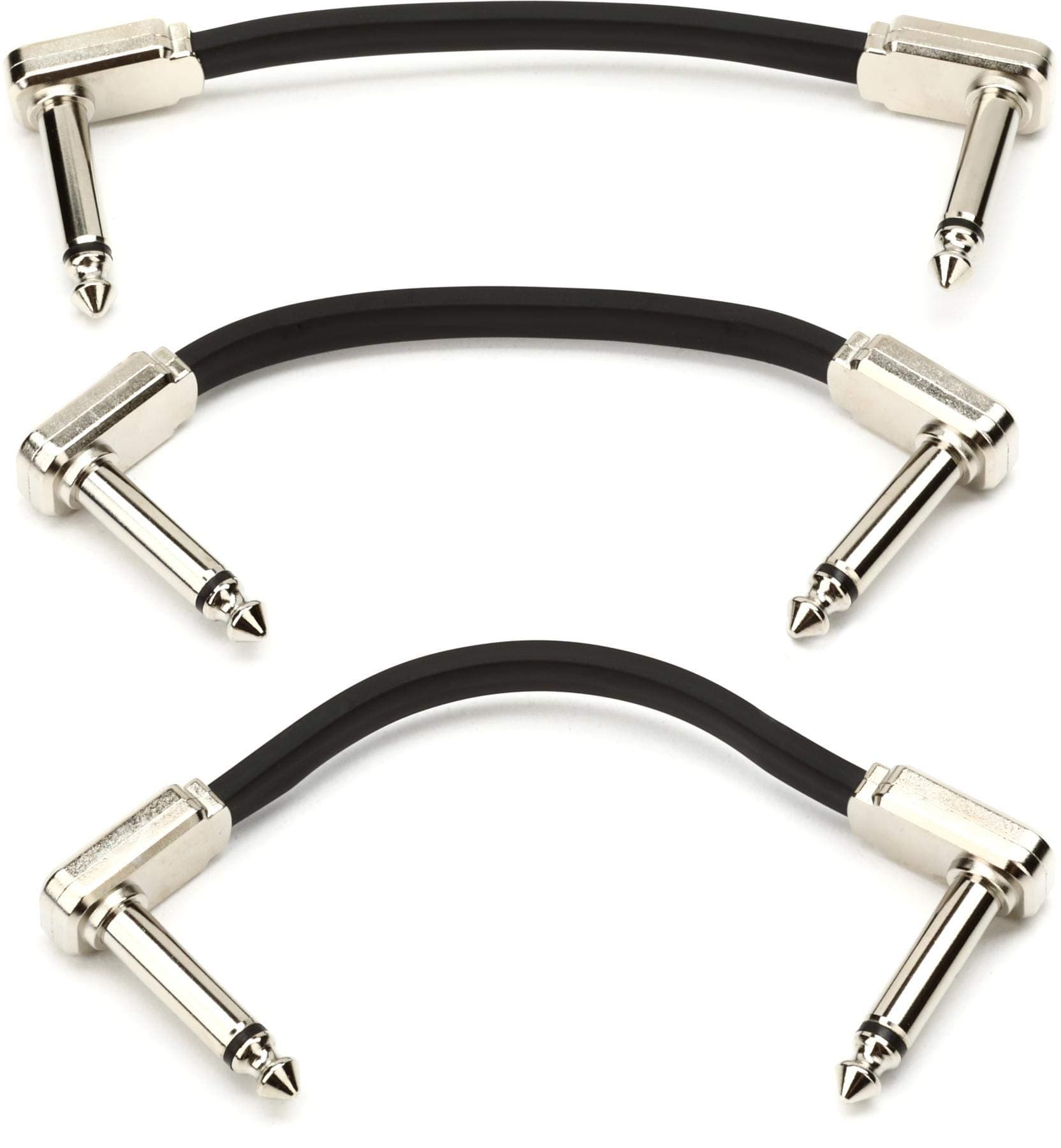 Flat Ribbon Patch Cable 3-Pack, 3in, Black (P06220)