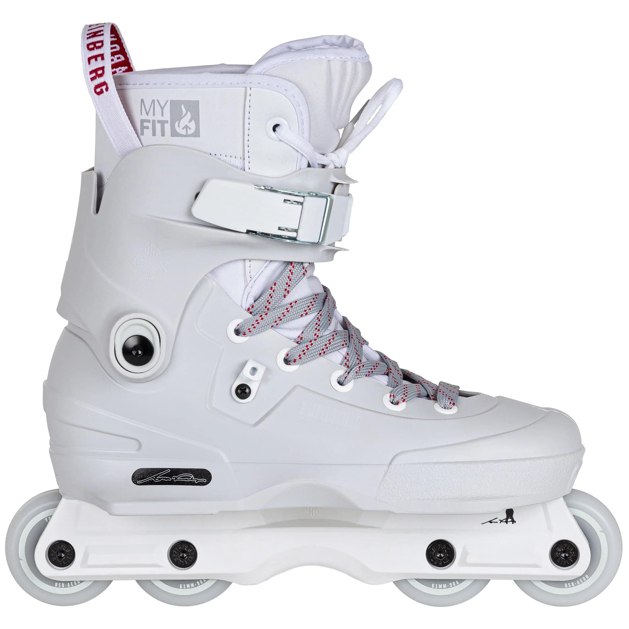 Powerslide Aeon Aaron Feinberg Pro 60 25Y Roller Skates Light Grey Colour (Size: 6-7)