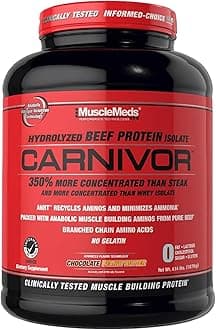 MuscleMeds Carnivor Beef Protein Isolate Powder, Chocolate Peanut Butter, 4 Pound