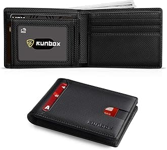 Mens Slim Wallet with Money Clip RFID Blocking Front Pocket Bifold Minimalist Credit Card Holder for Men with Gift Box