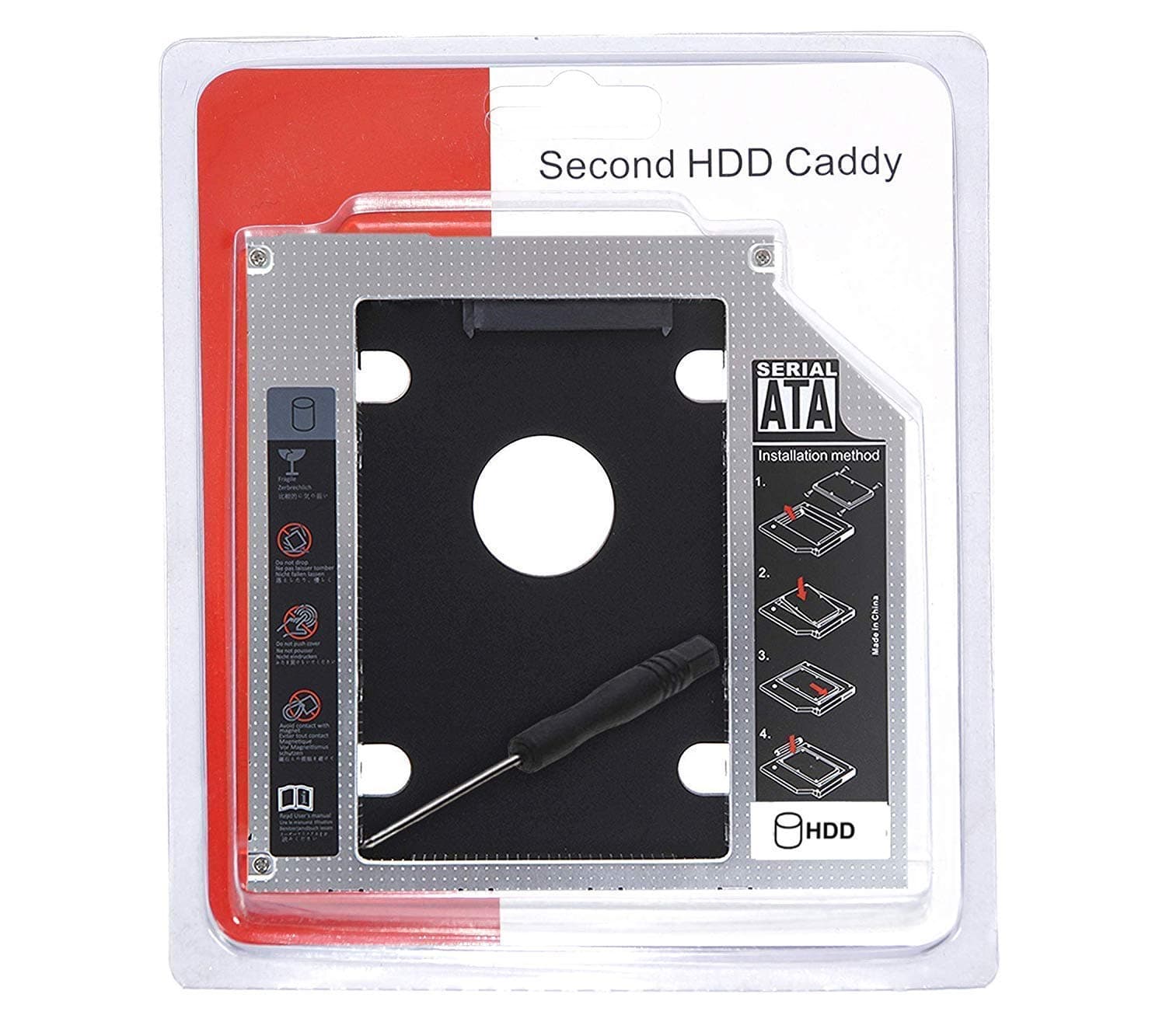 Lapster Caddy for ssd and HDD , Optical Bay 2nd Hard Drive Caddy , Caddy 9.5mm for Laptop