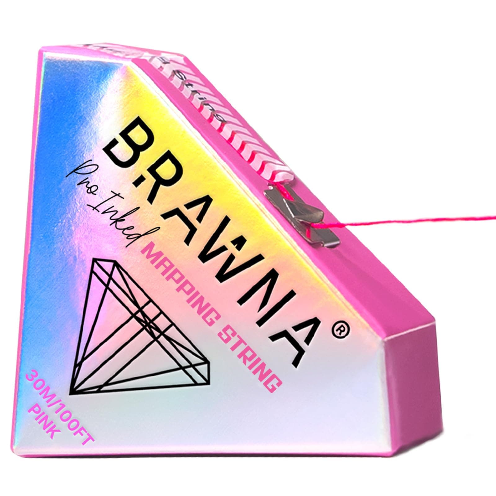 BRAWNA [ 30M ] Pink Mapping String for Eyebrow Measuring - Microblading Thread Ink - Microblading Supplies - PMU Kit