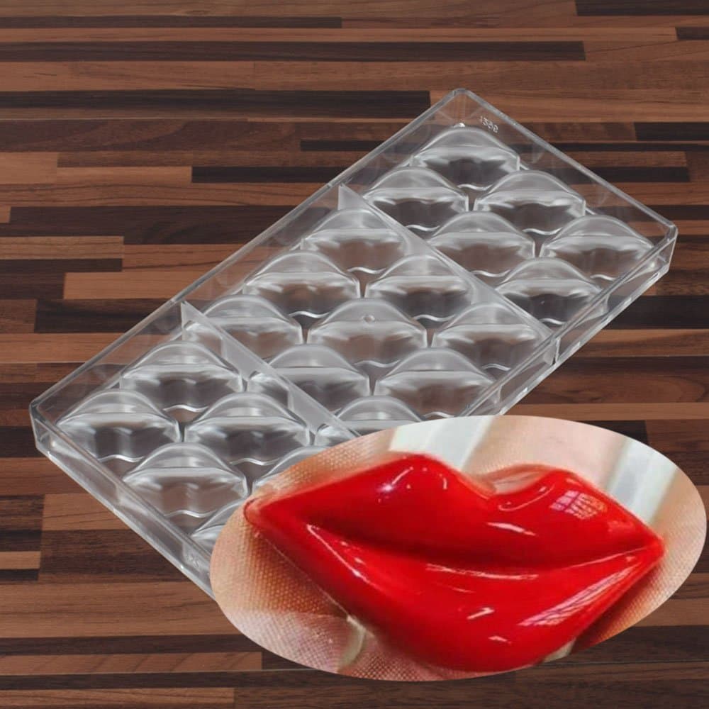 4.9 cm Lip Mouth PC Mould Polycarbonate Hard Plastic Candy Making Ice Jelly Chocolate Mold
