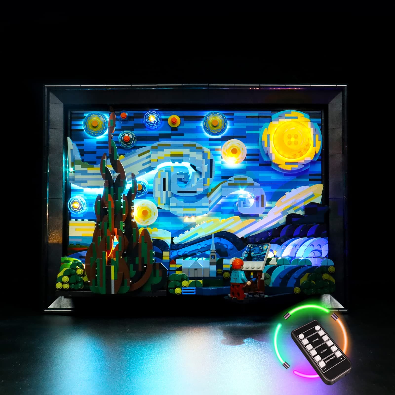 Led Light Set for Lego The Starry Night, Led Light Kit for Lego 21333 Vincent Van Gogh The Starry Night - Not Include Lego Models, Just Light Set (Remote Control Version)