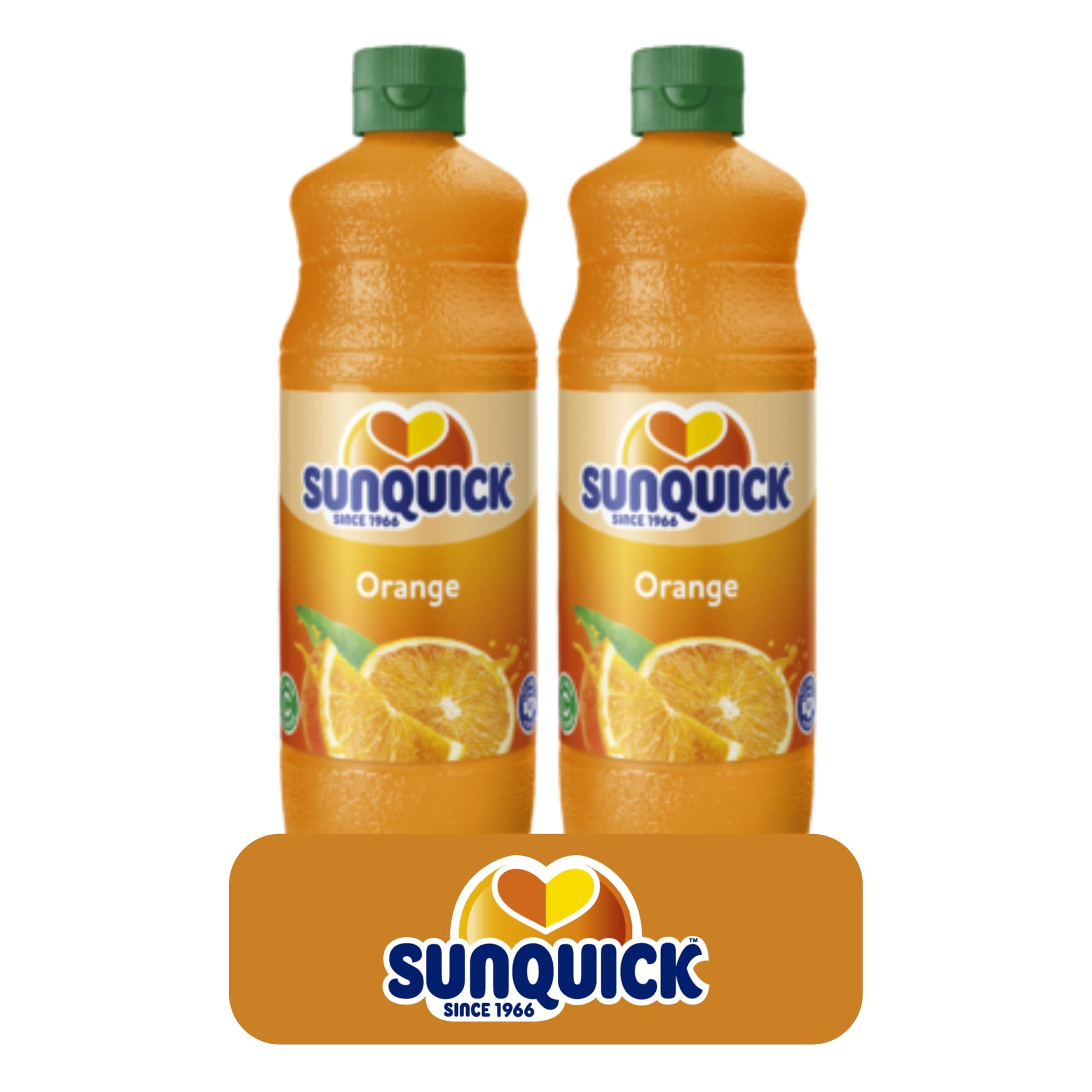Sunquick Real Fruit Concentrate Juice | 100% Fruit Juice, No Artificial Flavors, Colors, or Sweeteners | Rich in Vitamin C for a Refreshing Taste | (2 Pack, Orange)