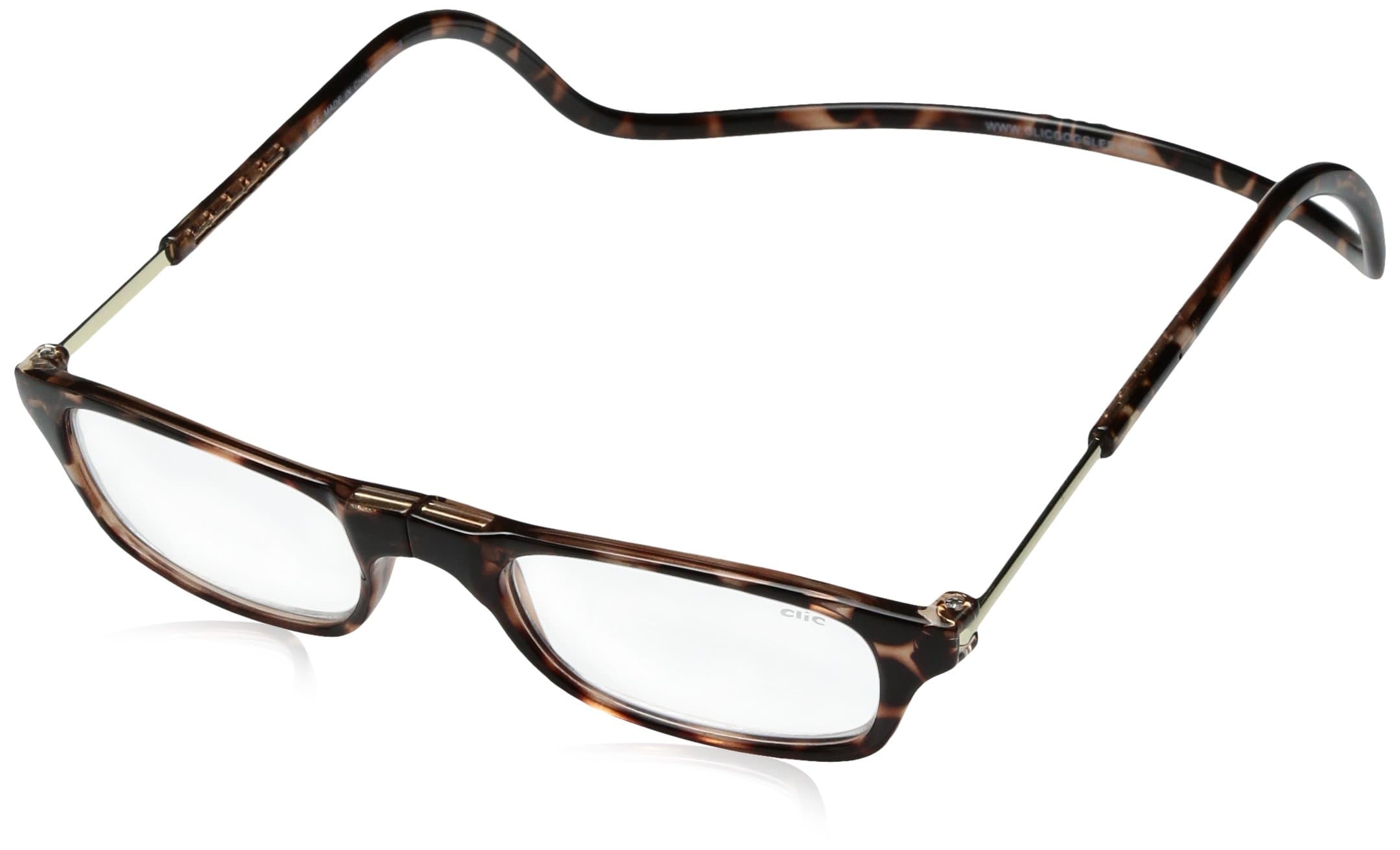 CliC Adjustable Front Connect Reader, 3.00 Strength, Tortoise Frame