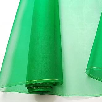 100cm*114cm Fashion Silk Organza Fabric Wedding Dress Evening Gown Gauze Lining Material Veil Tulle Mulberry Silk Fabric Tecido (Tree Green)