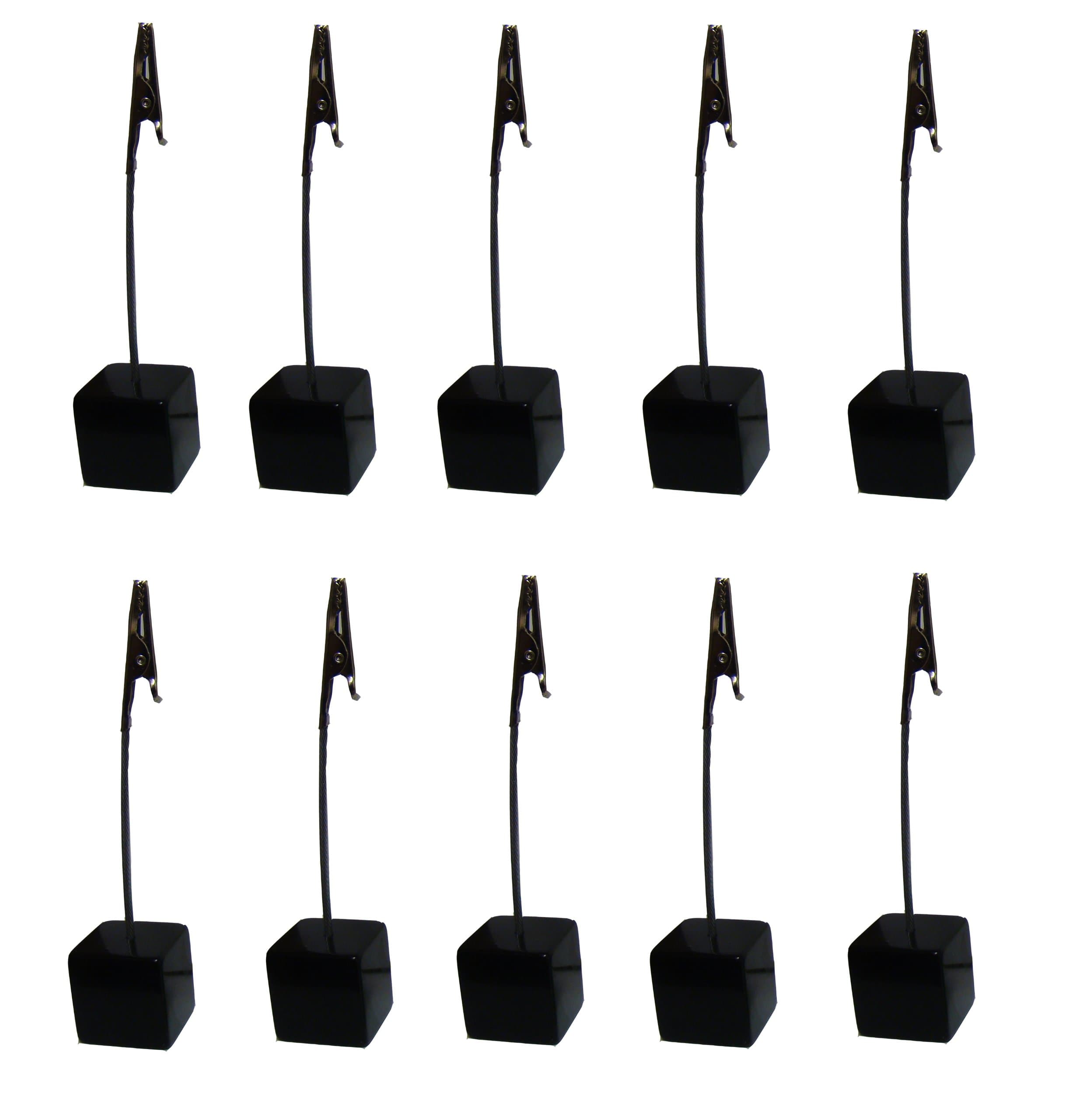 10 Black Cube Memo Clips with Alligator Clasps for Displaying Photos