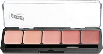 HD Glamour Crème Foundation Palette (Blush) - High Definition 5 Color Makeup Palette, Cream Based Foundation Pink and Red Blush Palette for Cheeks, Full Coverage - For All Skin Shades