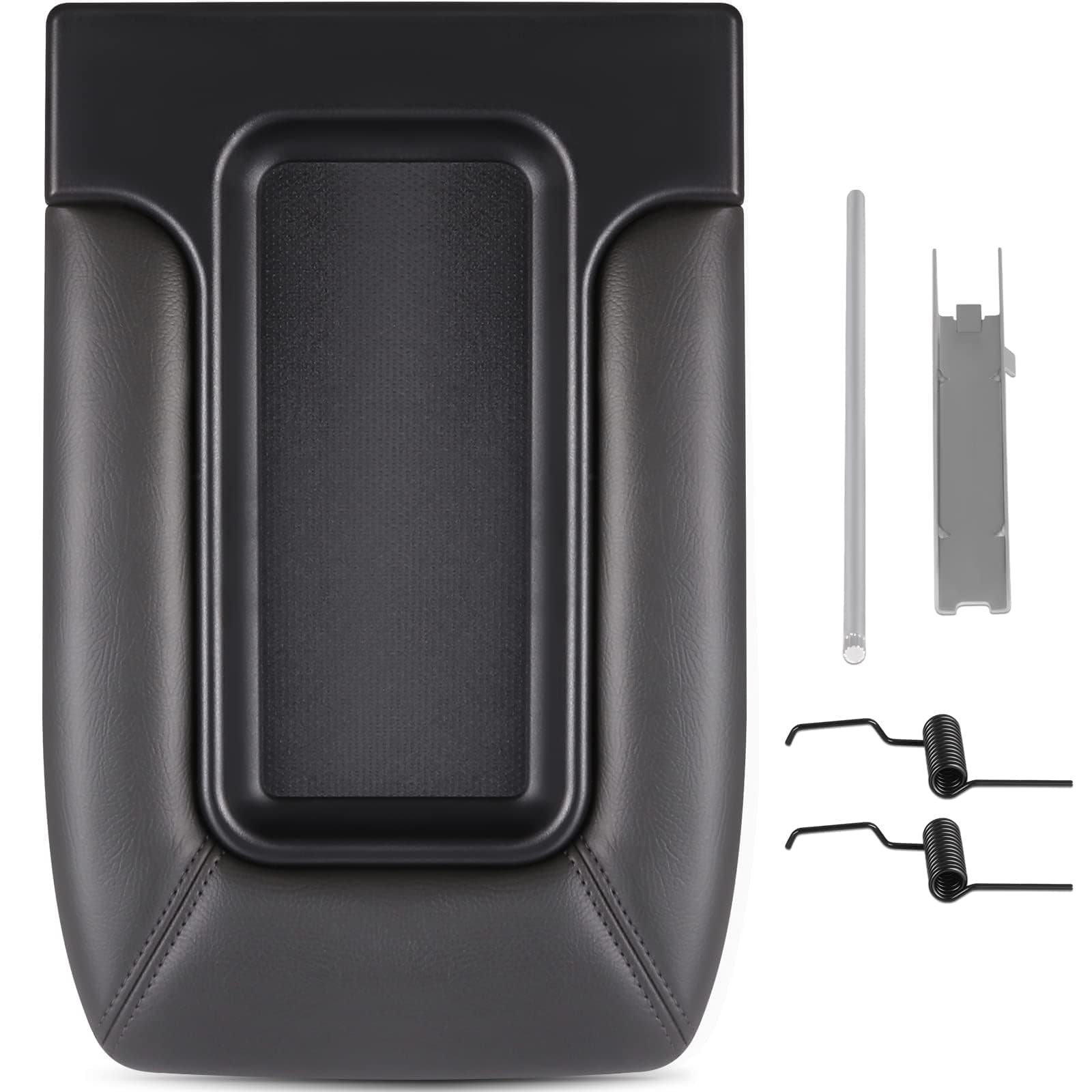 SCITOO Auto Dark Grey Center Console Lid Kit fit for 2001-2007 GMC Sierra Chevrolet Silverado