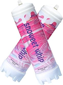 SNOWEET Cream Charger Tanks Original Flavor Steel Whipped Cream Dispensers 2.2L 1364Gram Whipped Cream Canisters with nozzles (Unflavour-2 Cylinders), 240617YW2.2L-2