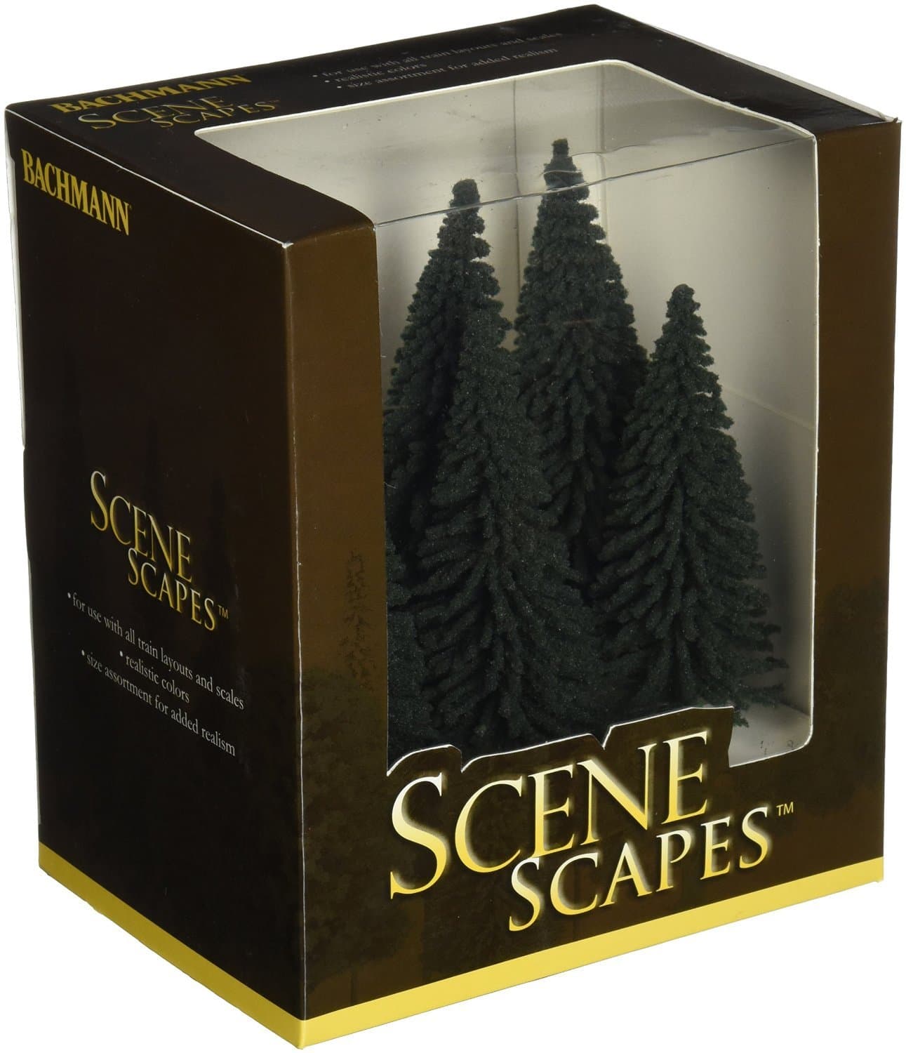 Trains - SCENE SCAPES - 5"- 6" PINE TREES (6 per box) - HO Scale