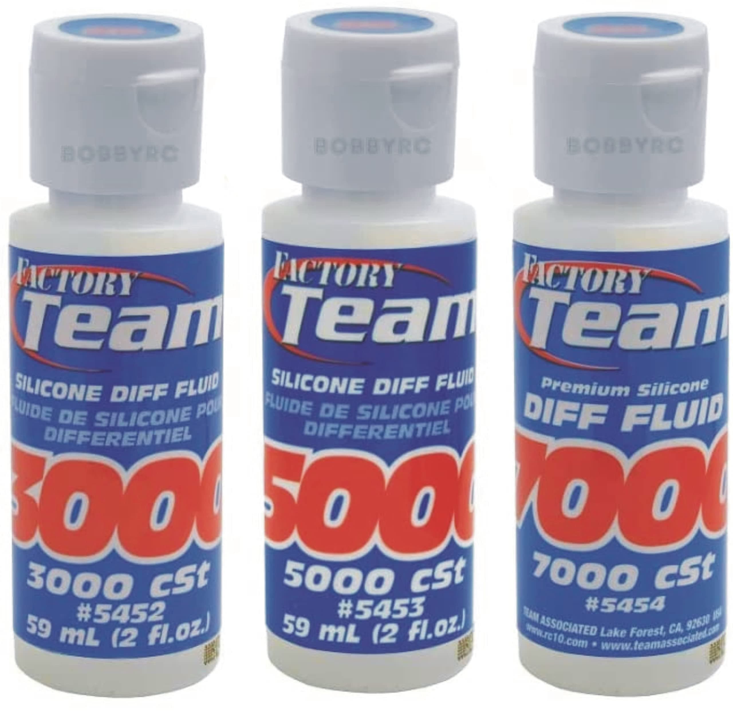 Team Associated 3 Pack 5452 5453 5454 Silicone Diff Fluid Oil 3000 5000 7000 losi