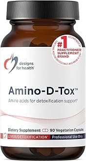 Amino-D-Tox - Amino Acid Detox + Liver Cleanse Support - Supplement Blend with Glycine, Calcium D Glucarate, NAC + More - Non-GMO (90 Capsules)