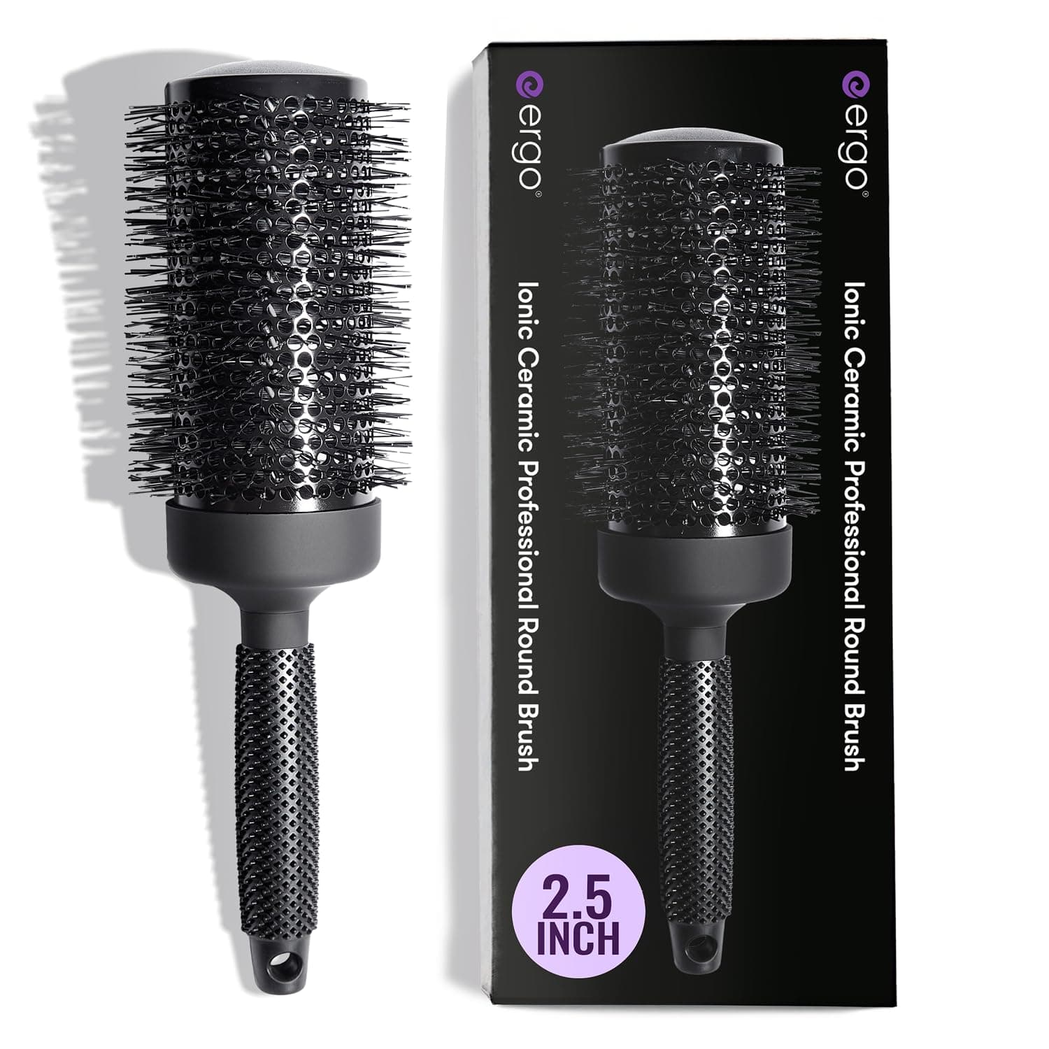 Ergo Professional Round Ionic Ceramic Brush 65mm (3 1/2") New in Box