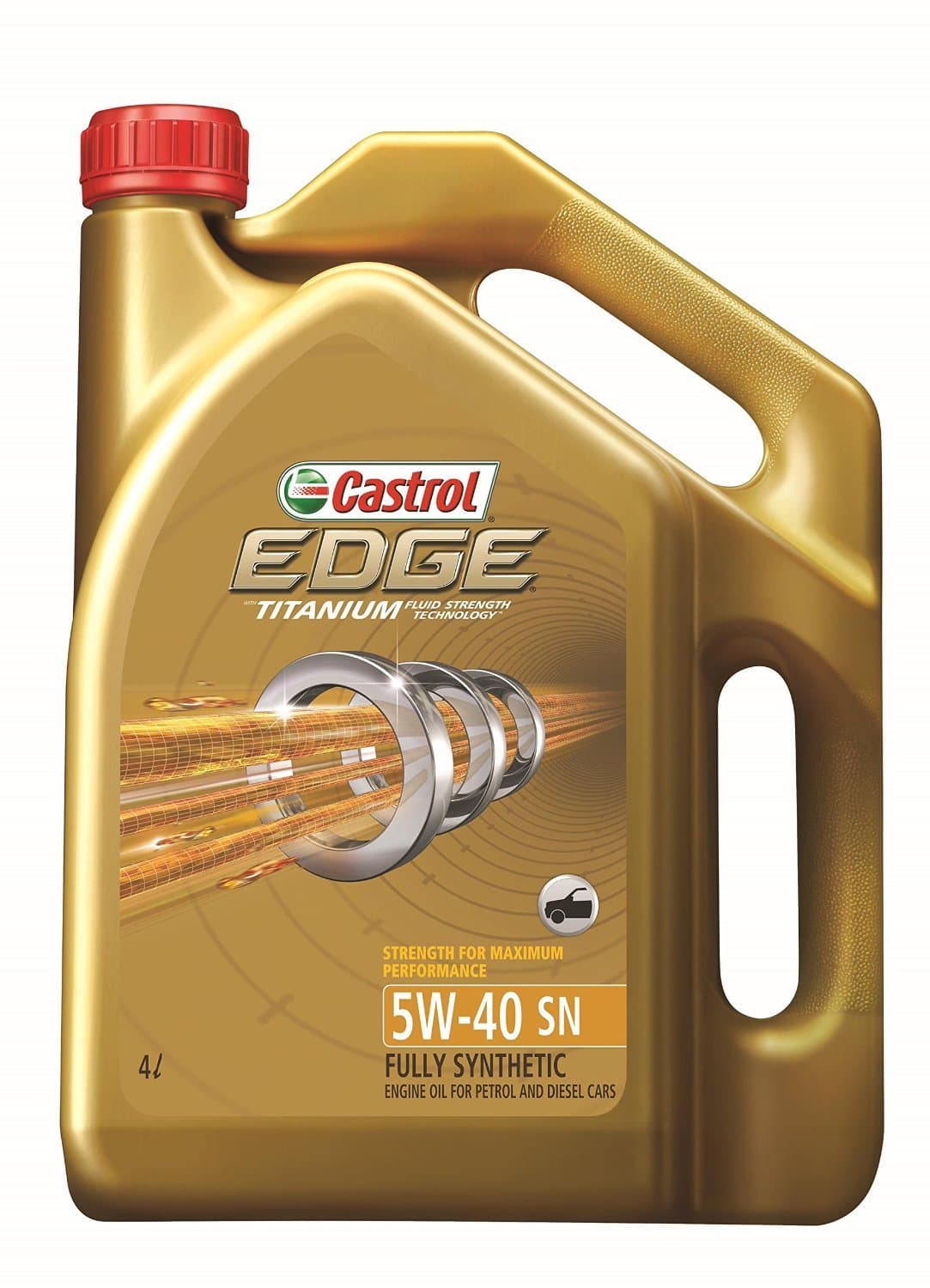 Castrol Edge 5W-40 API SN Fully Synthetic Engine Oil for Petrol and Diesel Cars (4 L)