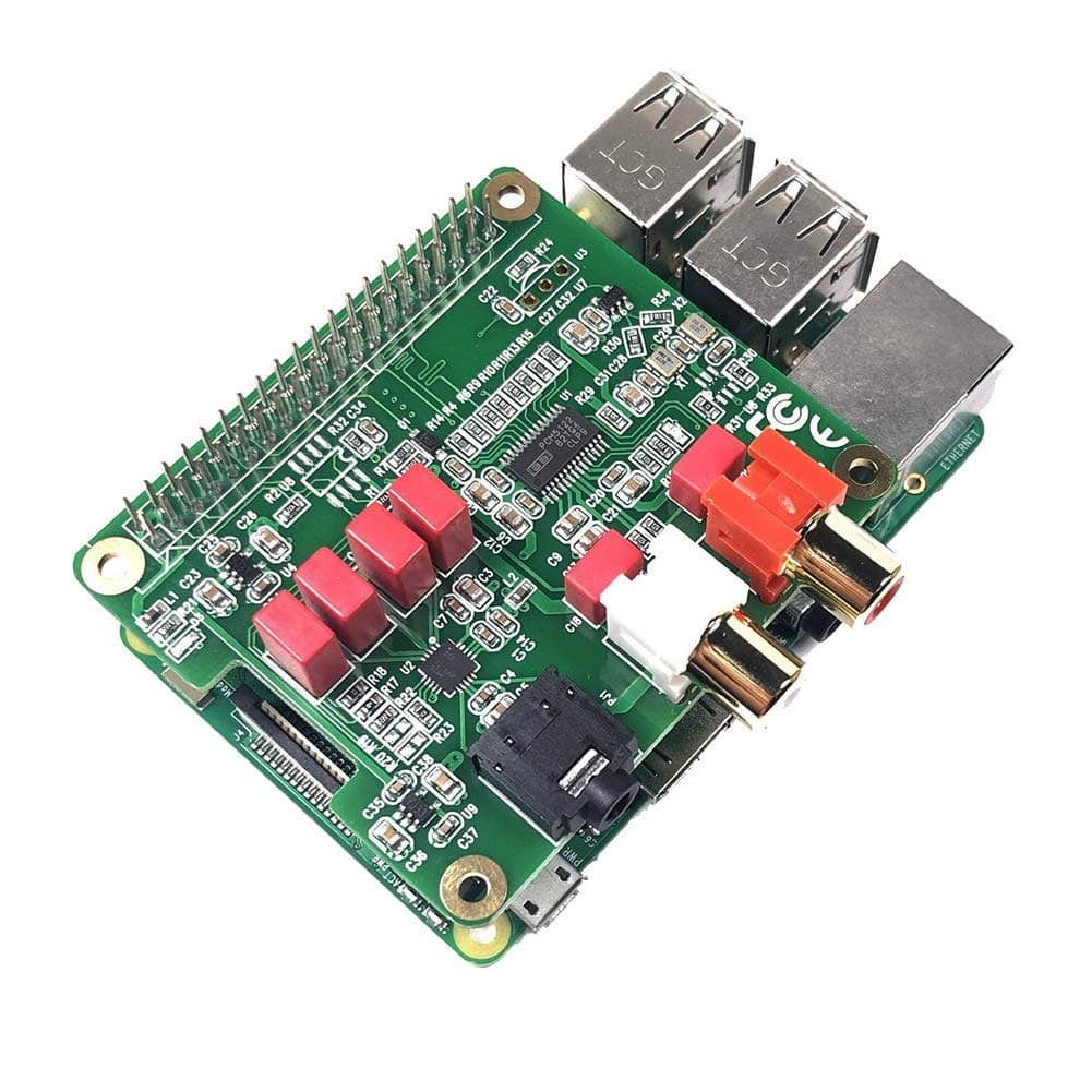 HiFi DAC HAT 32Bit Mini Durable Module Sound PCM5122 384KHZ Expansion Board Music Player Audio Card for Raspberry Pi 4 3 B B+ Pi Zero (Green)