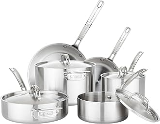VikingProfessional 5-Ply Stainless Steel Cookware Set, 10 Piece