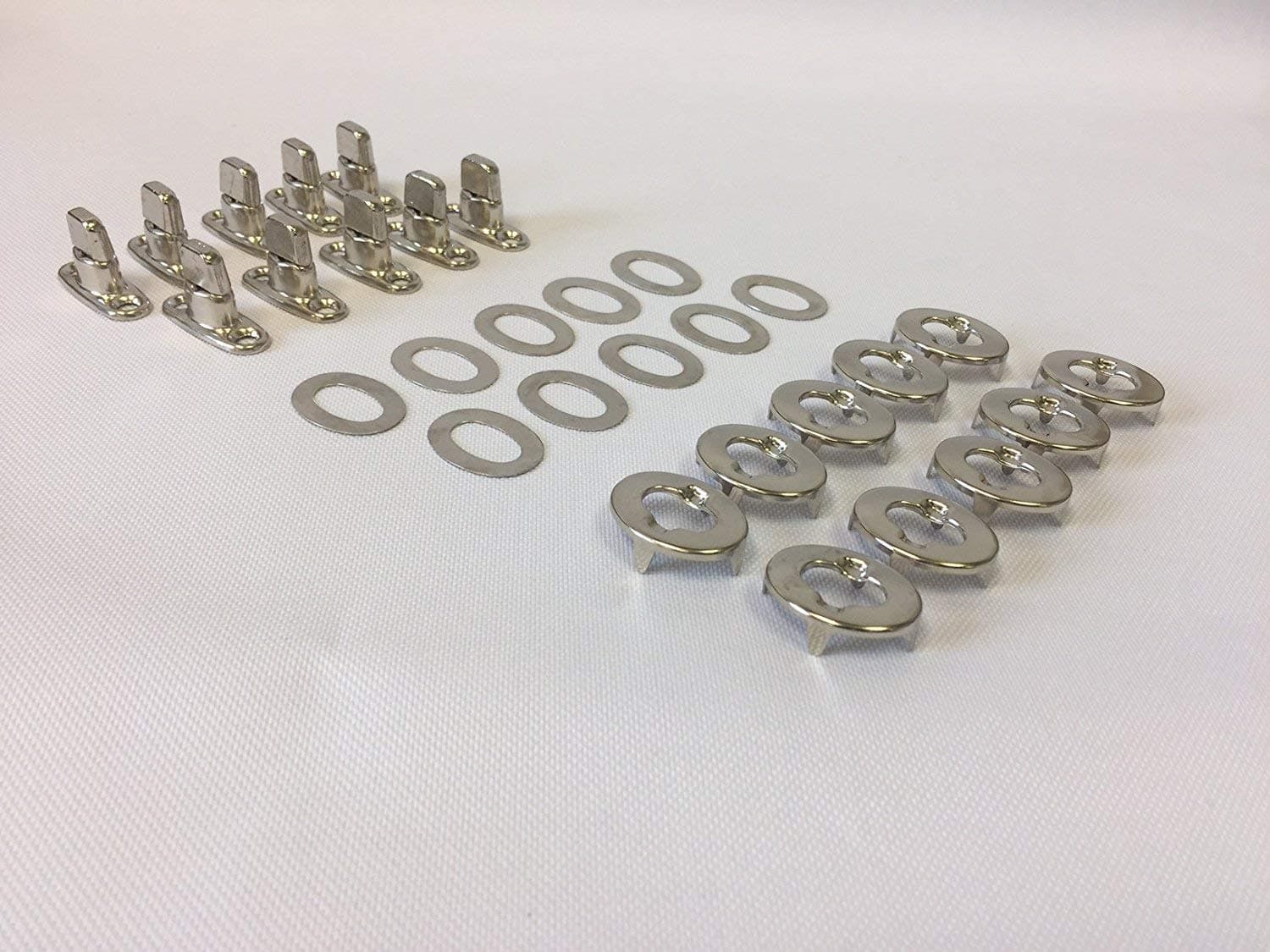Turn Button Eyelet and Stud, Common Sense Fasteners, 10 Piece Set, Marine Grade Nickel Plated Brass, Dot Brand