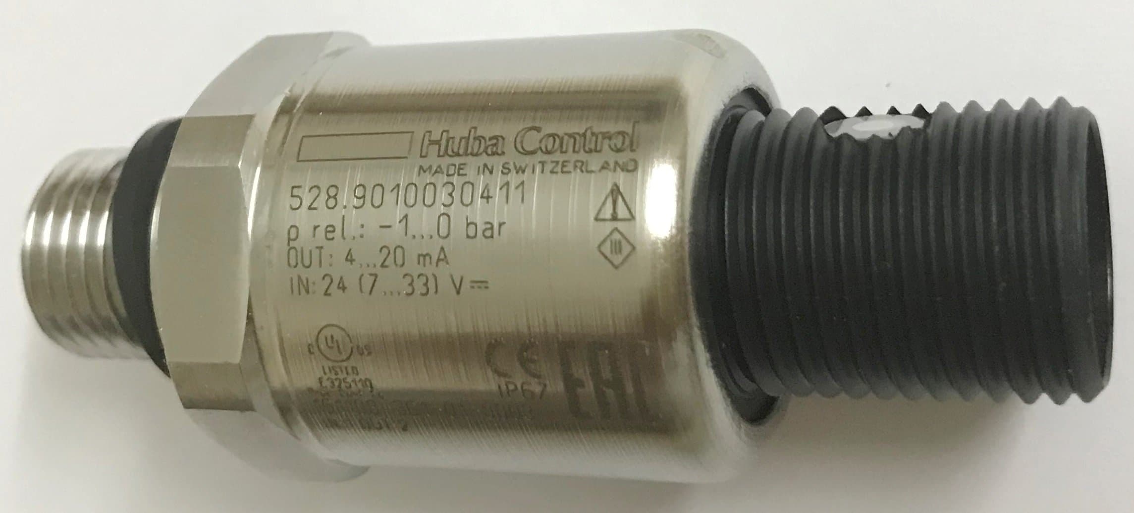 528.9010030411 Pressure Sensor (Pressure Transmitter), -1.0 bar (Negative Pressure), Supply 7.33VDC, Output 4.20mA