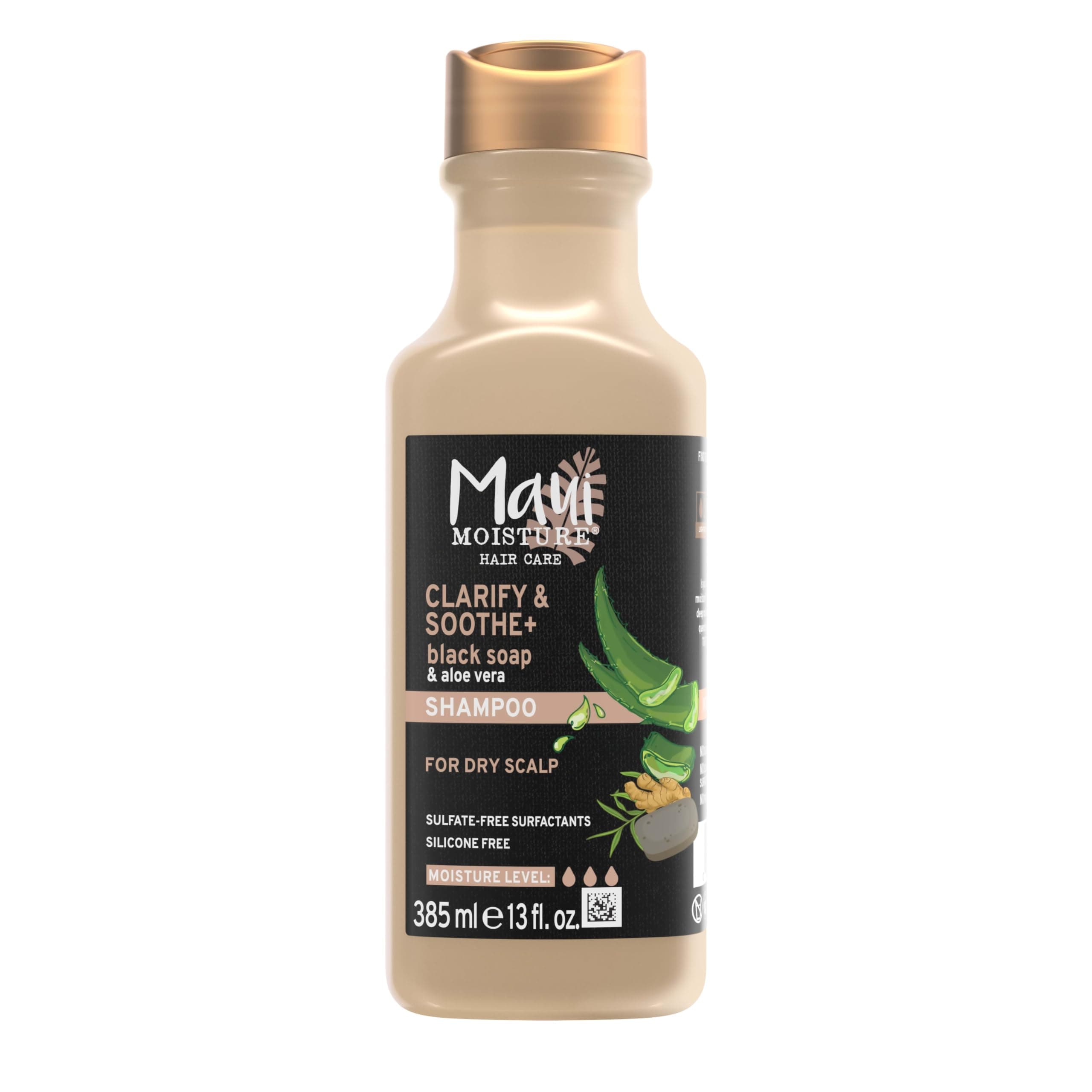 Maui Clarify & Soothe + Black Soap Shampoo, Hydrating, 13 fl oz