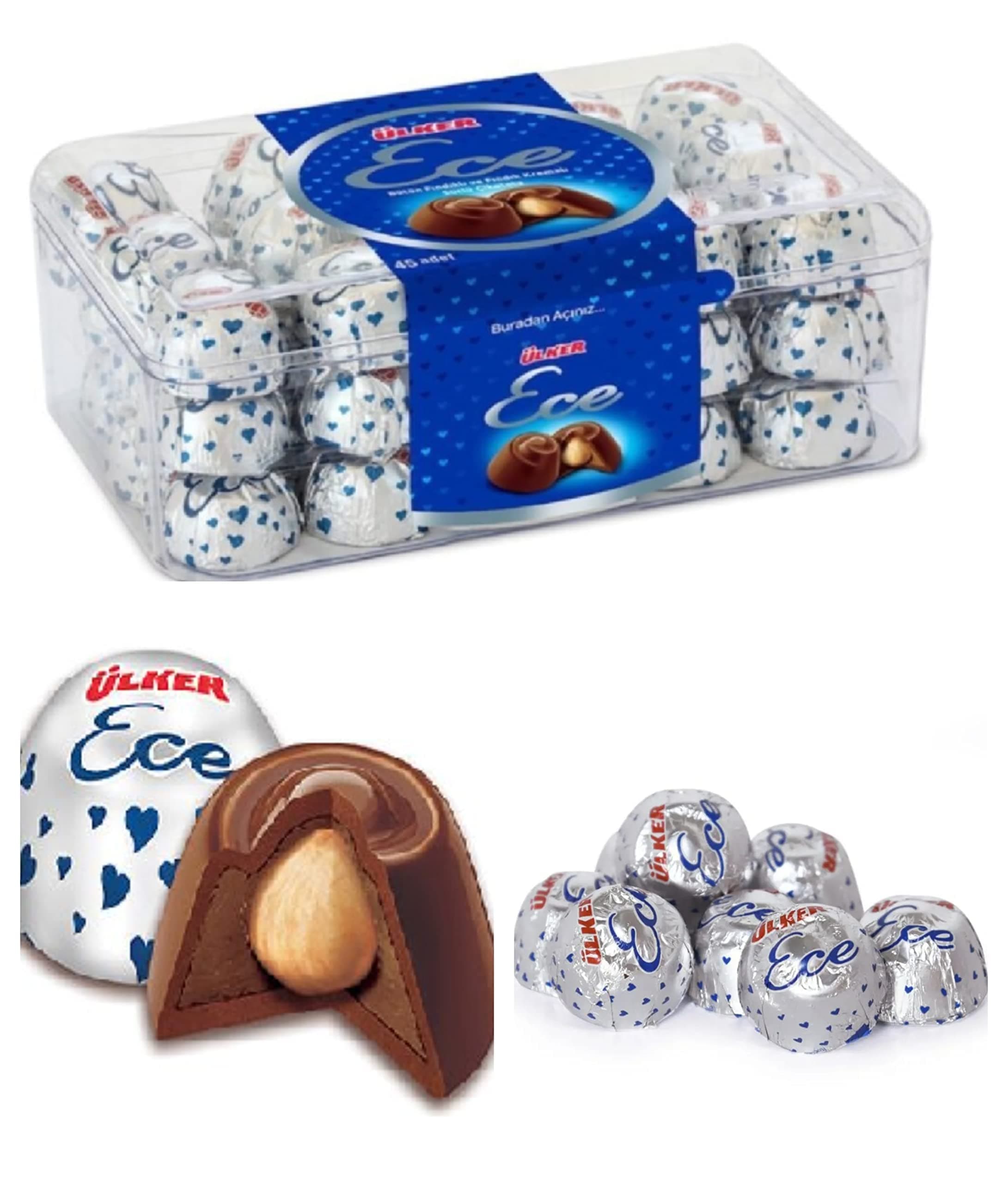 Ulker Ece Milk Chocolate Covered Whole Hazelnut 16.5oz