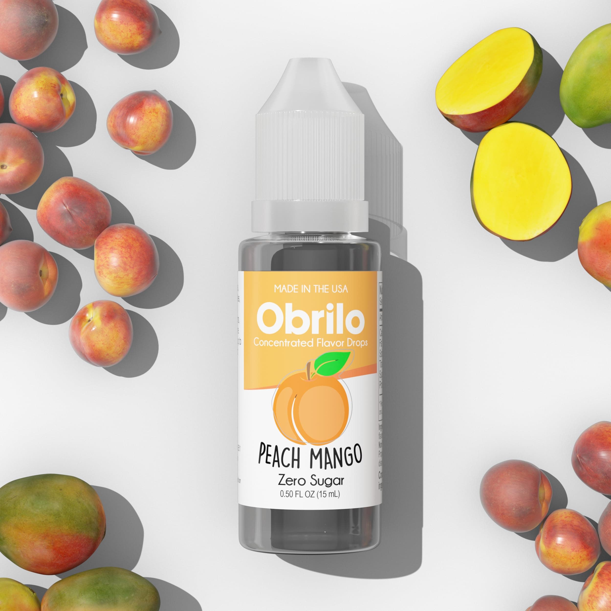 Peach Mango Flavor Extract - Propylene Glycol (PG) Based - Water Soluble - Concentrated Food Flavoring for Baking, Candies, Desserts, Smoothies, Coffee & Tea - 15 mL/0.5 fl oz Dropper