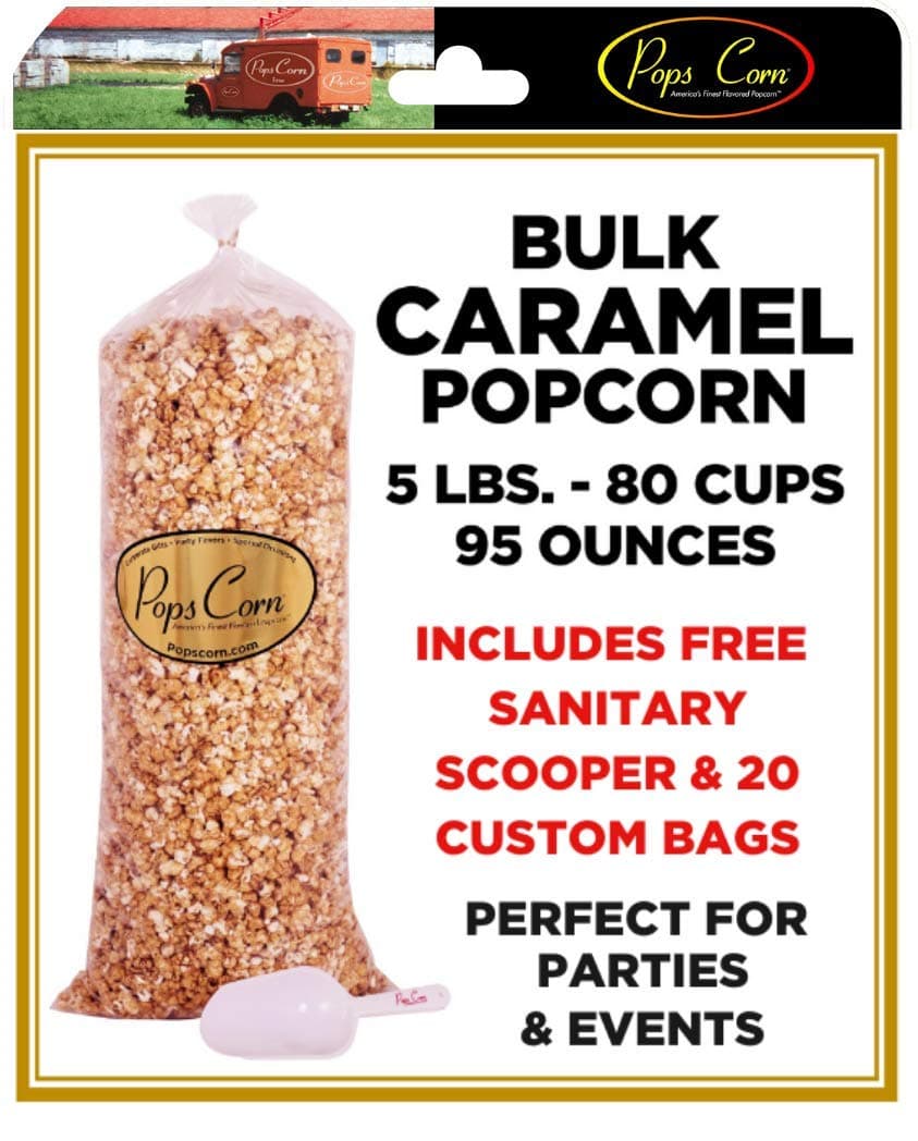 CARAMEL BULK- Gourmet - 5 lbs-80 CUPS-95 OZ- FREE SANITARY SCOOPER!!