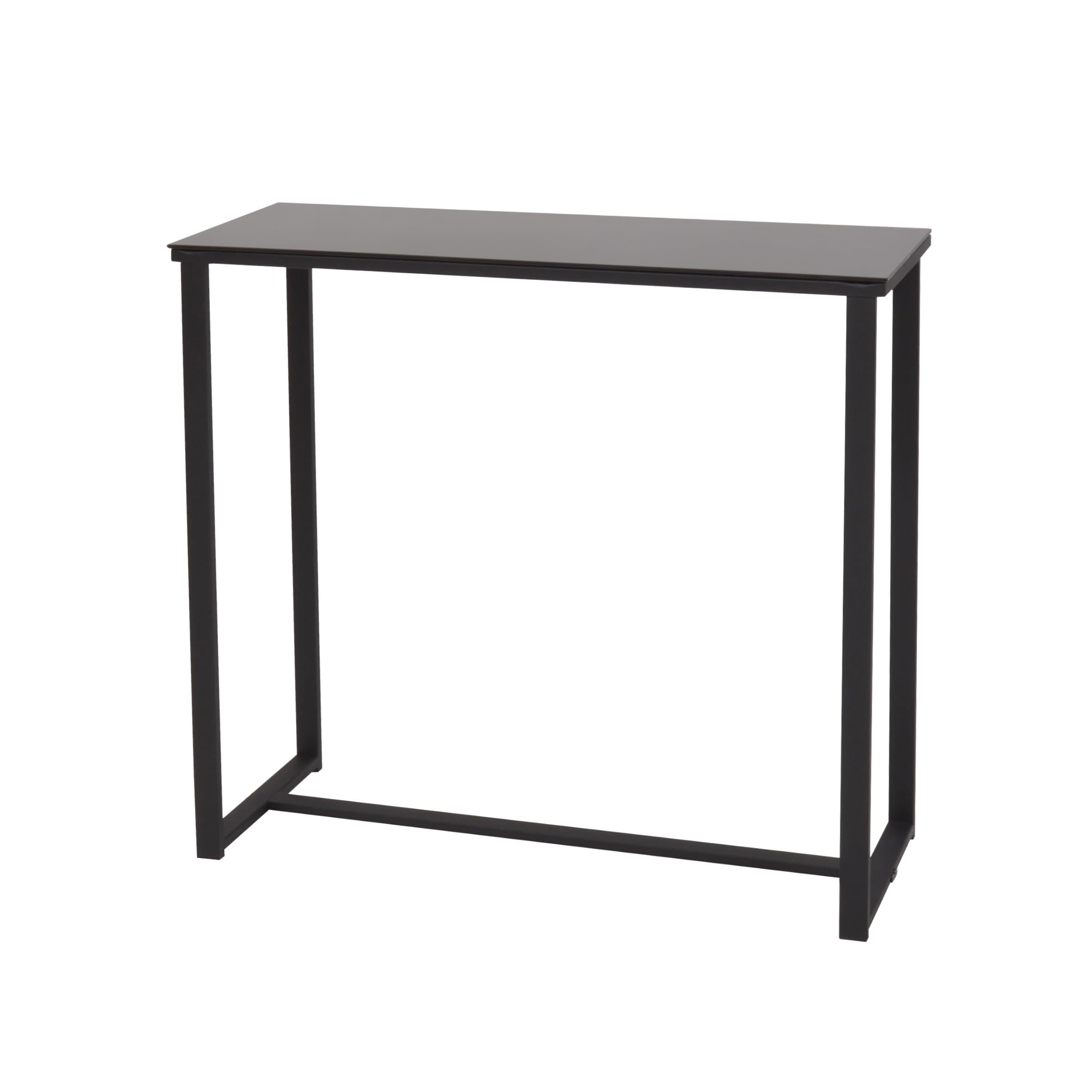More Design MOUSE-CONSOLE-NR Powder Coated Metal Console/Black Tempered Glass 80 x 30 x 75 cm