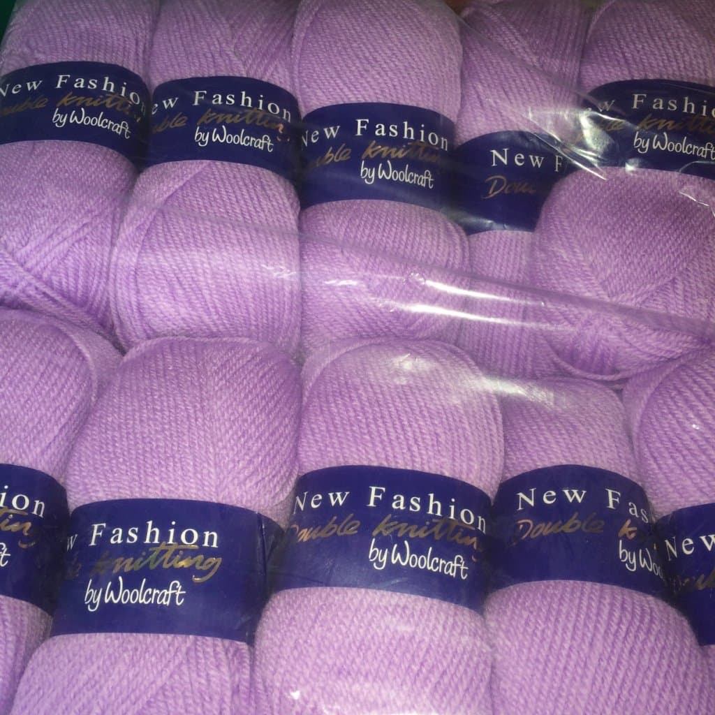 5 x 100g Woolcraft Dk Double Knitting Wool, Yarn (5 x 100g Lilac 223)
