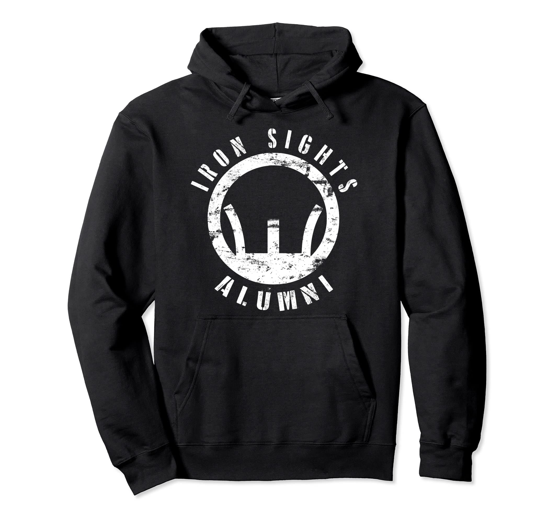 Iron Sights Alumni Veteran Tee Co.Iron Sights Alumni Boot Camp Shooting Marksmanship Veteran Pullover Hoodie