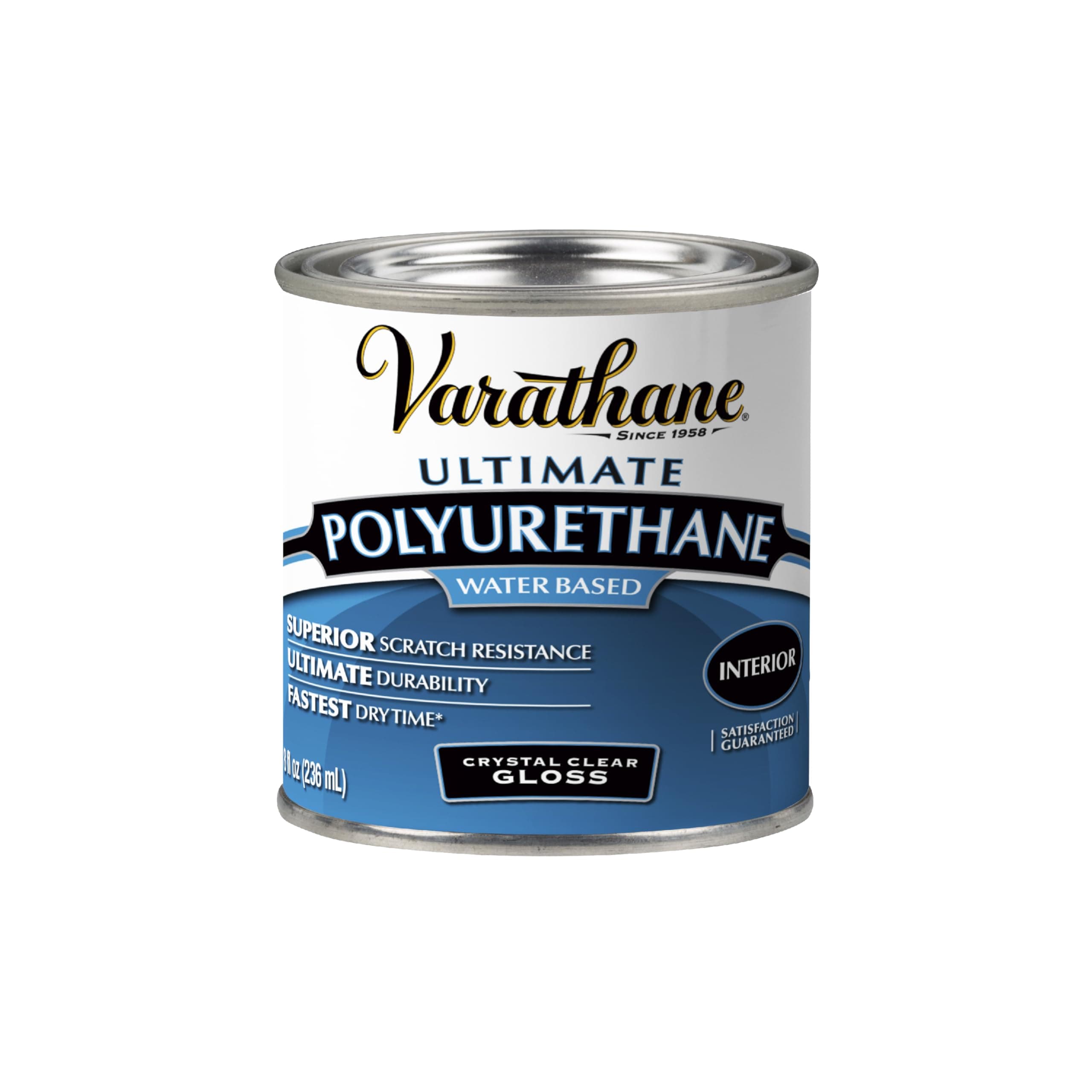 Rust-Oleum 200061H Water-Based Ultimate Polyurethane, 8 Fl Oz (Pack of 1), Gloss Finish