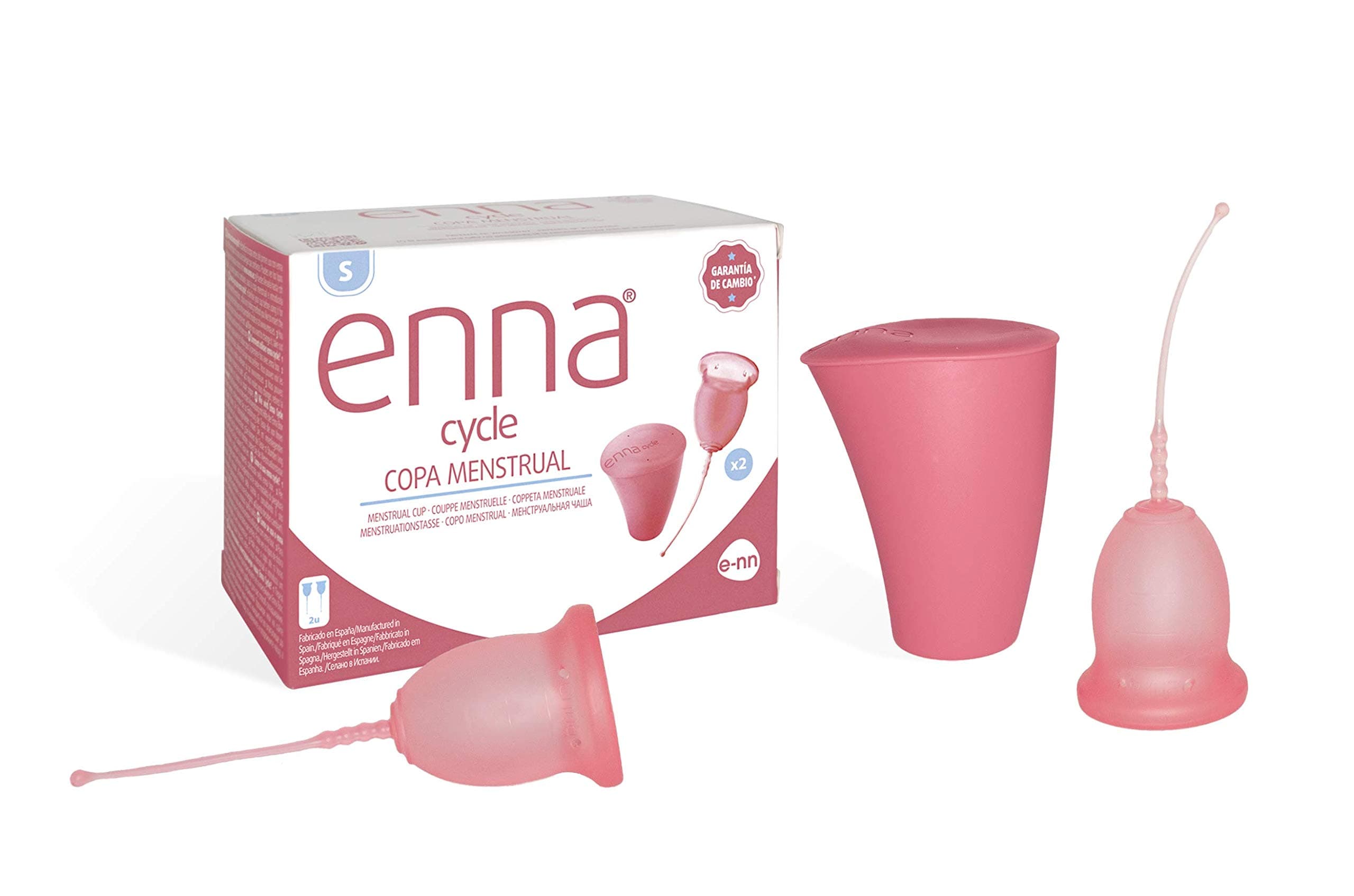 Enna Cycle Menstrual Cup (2 Cups + Sterile Box), S, Pack of 1