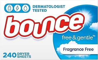 Bounce Free & Gentle Dryer Sheets, Unscented, 240 Count
