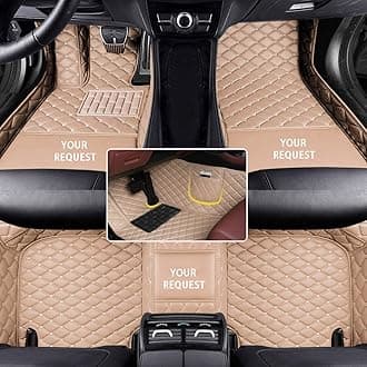 car Floor Mats fit for Toyota Hilux 1999-2025 Custom Style Luxury Leather All Weather Protection Floor Liners Beige-Color