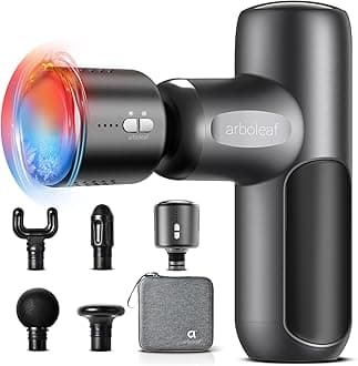 Mini Thermacool Massage Gun, Heat and Cool Muscle Massager for Back Pain Relief, Hot Cold Percussion Massage, Heated Travel Massager Handheld Quiet, Gifts for Him Her